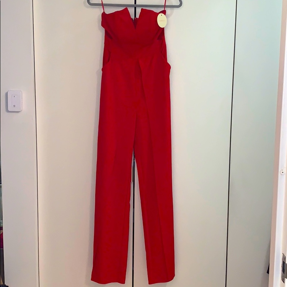 Luxxel Red Strapless jumpsuit